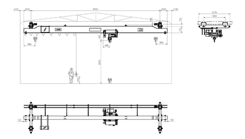 Single Girder Suspension Crane drawing